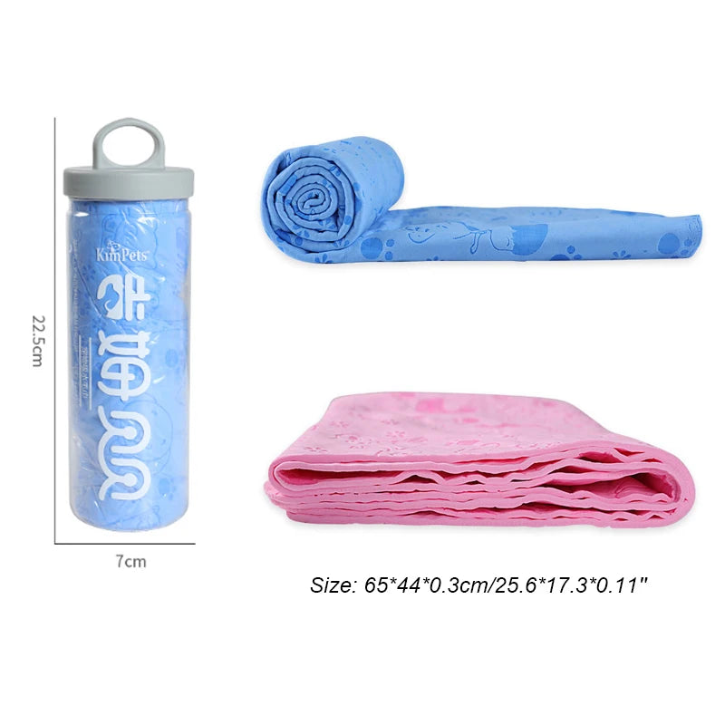 Quick-Dry Synthetic Deerskin Pet Bath Towel - Super Absorbent, Lint-Free, Soft & Includes Storage Bucket