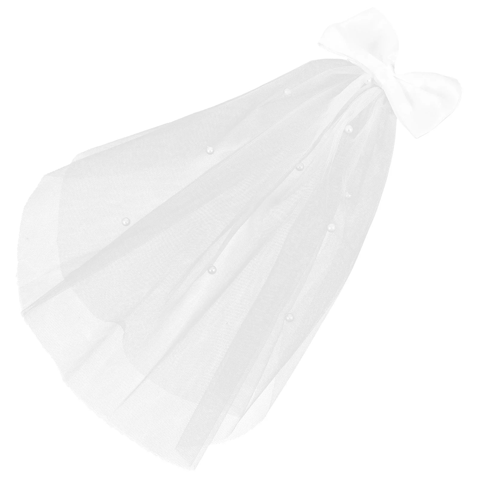 Elegant Gauze Bow Veil Pet Butterfly Ribbon Headwear Dog Bride Wedding Headdress Soft Comfortable Accessory For Party