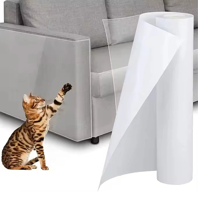 Cat Scratch Deterrent Tape Furniture Protectors From Cats Transparent Self-Adhesive Pet Training Tape for Sofa Furniture Sticker