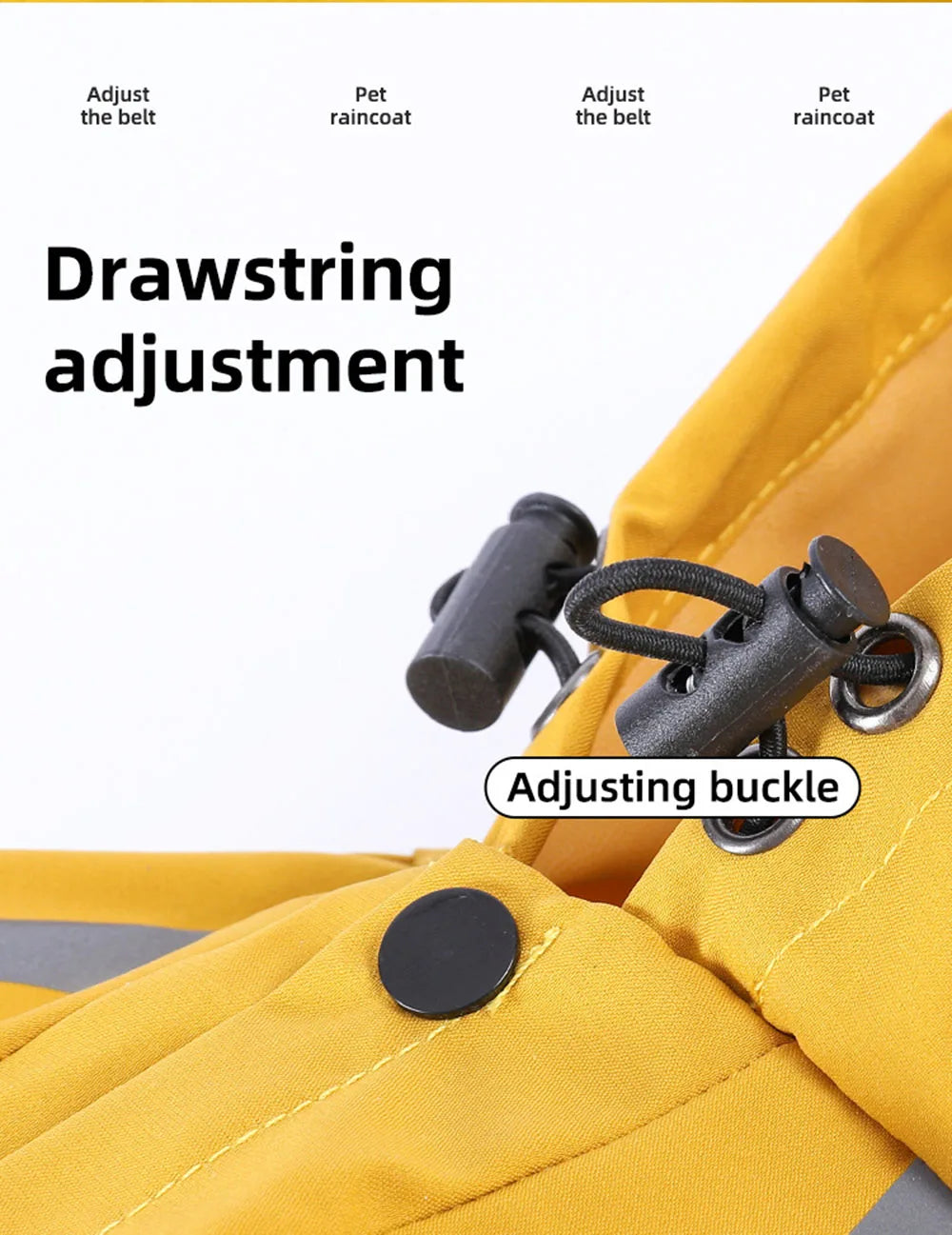 Dog Raincoat Waterproof Dog Rain Jacket with Hood Reflective Dog Rain Coat with Leash Hole Lightweight Waterproof Puppy Clothes