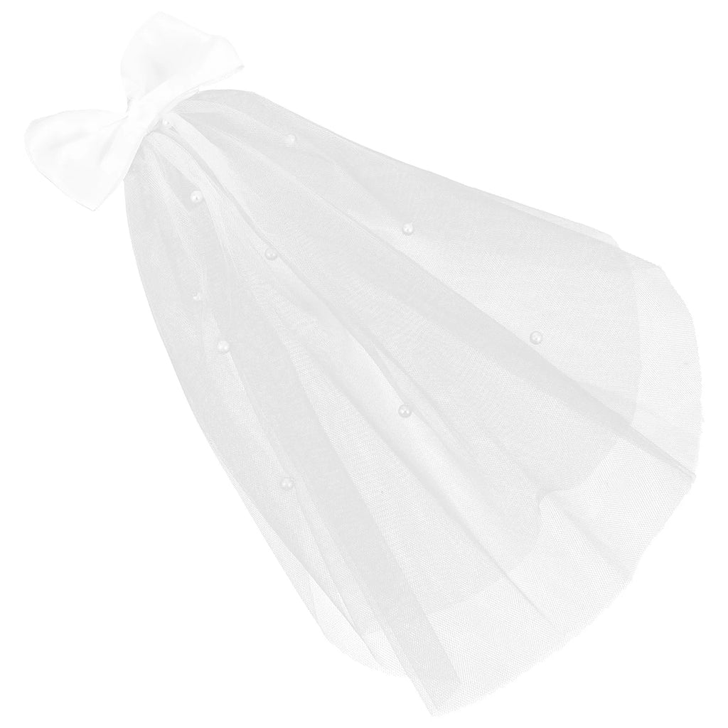 Elegant Gauze Bow Veil Pet Butterfly Ribbon Headwear Dog Bride Wedding Headdress Soft Comfortable Accessory For Party