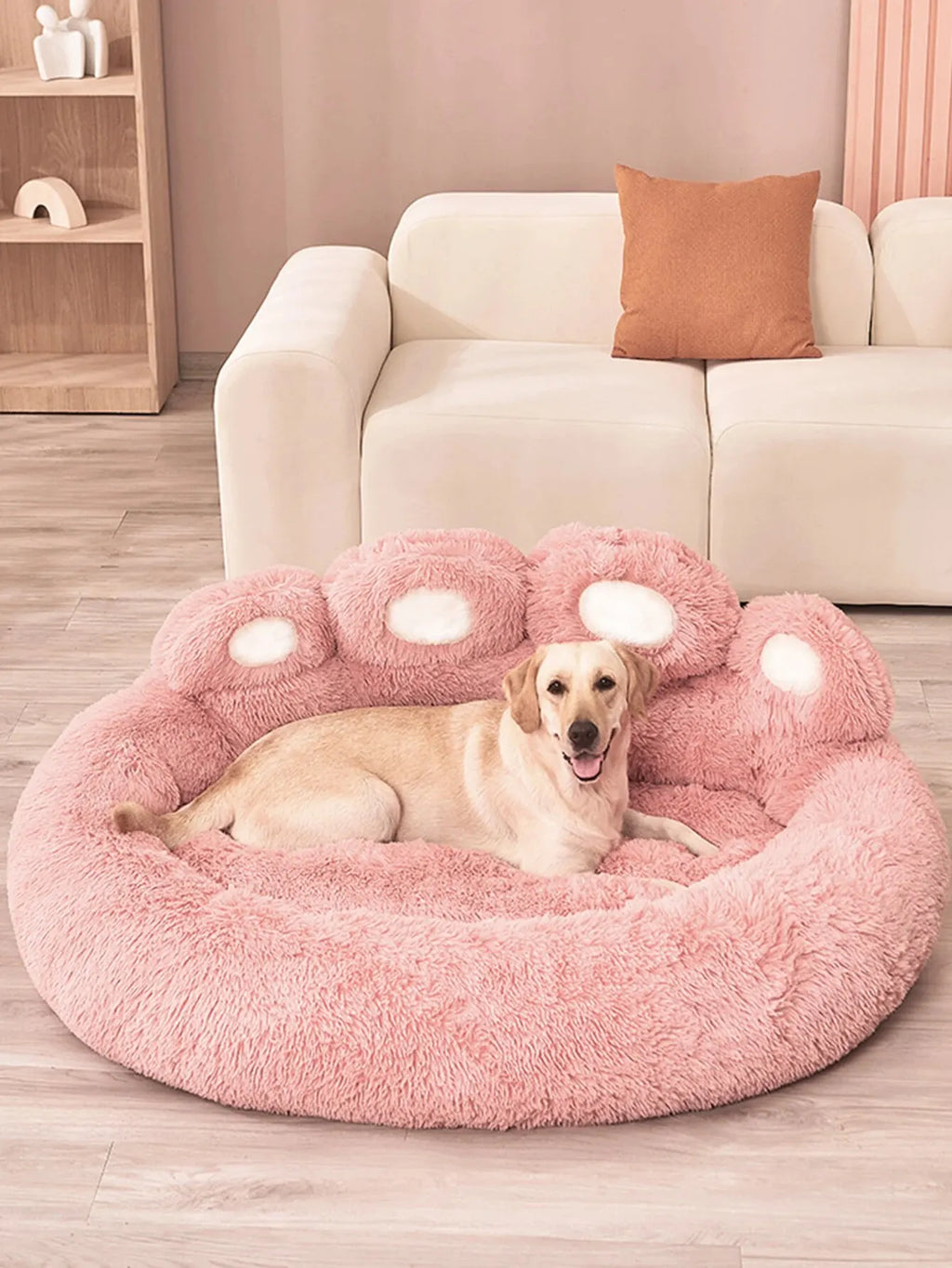 Dog Bed Cat Pet Sofa Cute Bear Paw Shape Comfortable Cozy Pet Sleeping Beds For Small Medium Large Soft Fluffy Cushion Dog Bed