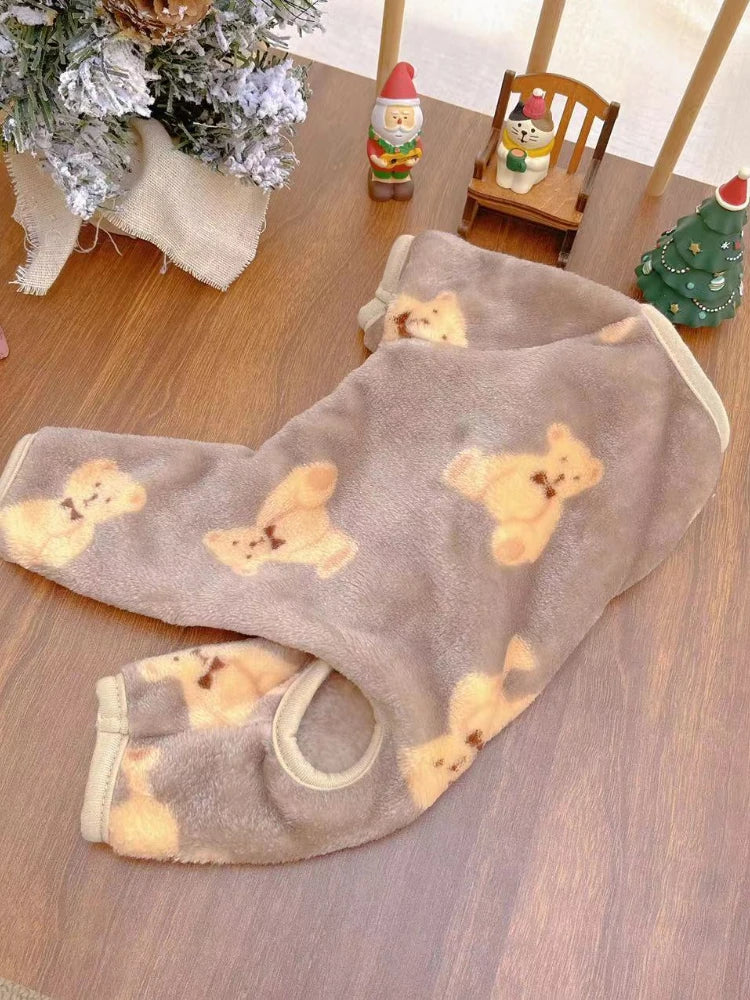 Pet clothing dog autumn and winter double-sided velvet warm four-legged household clothing small and medium-sized dog clothing