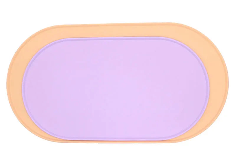 Silicone Pet Bowl Mat Placemat Waterproof Prevent Spills Dog Cat Food Feeding Pad Kitten feeding Pet Bowl tray Mats