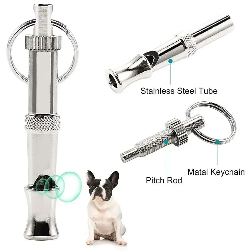 1/2Pcs Dog Whistle To Stop Barking, Adjustable Sound Pitch Dog Whistle With Keychain, Professional Recall Pet Puppy Cat Dog
