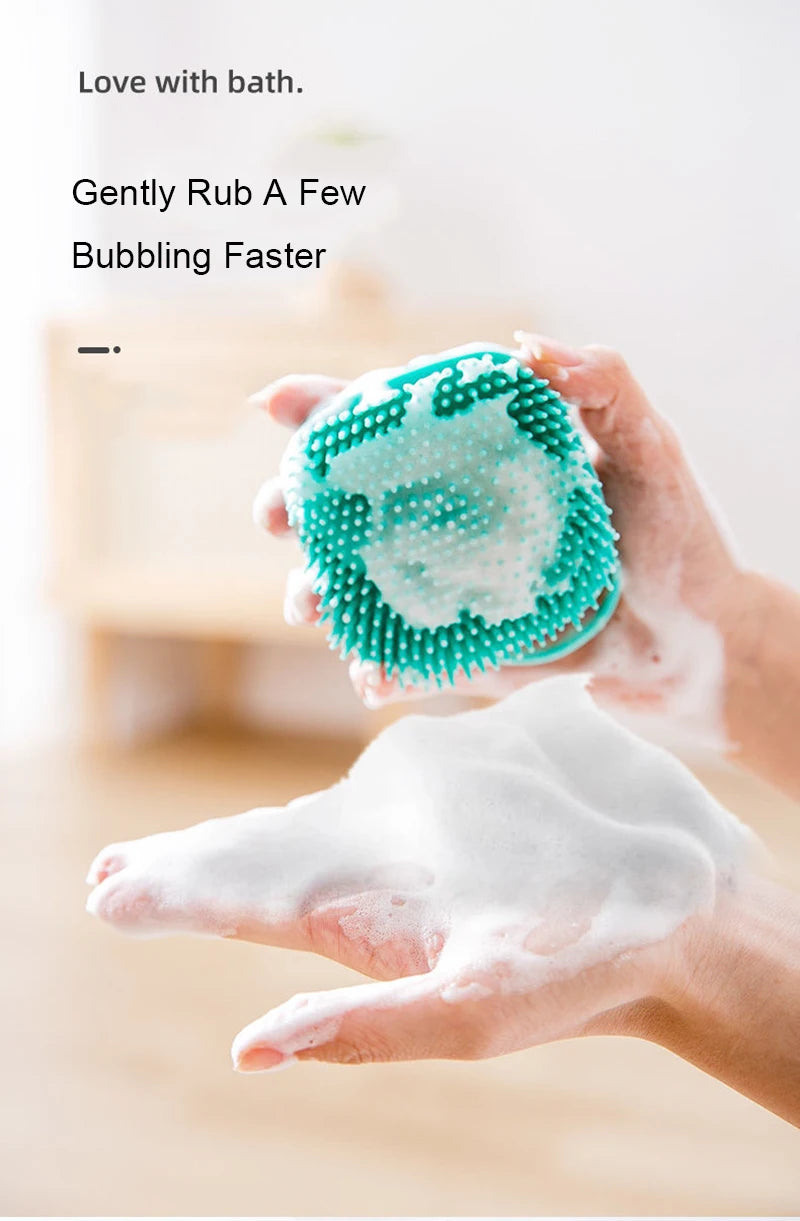 Pet Bathing Brush Soft Silicone Massager Shower Gel Bathing Brush Clean Tools Comb Dog Cat Cleaning Grooming Supplies