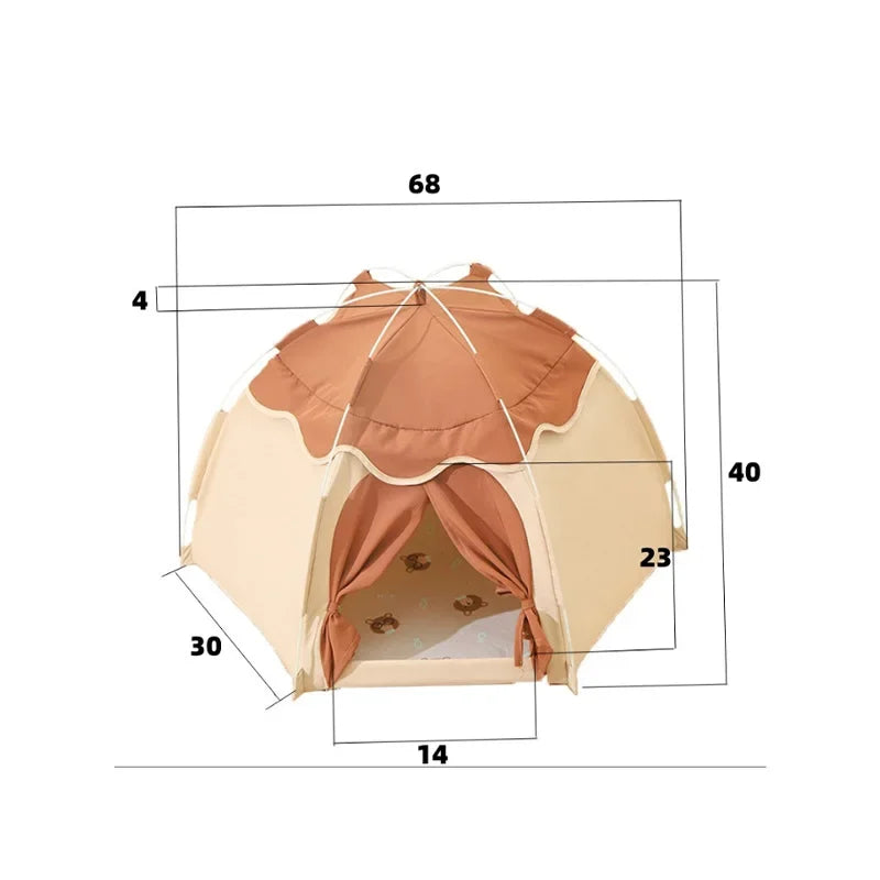 Four Seasons Universal Cat Litter Tent, Dog Bed, Spring and Summer Breathable Pet House Pet Items Cat House