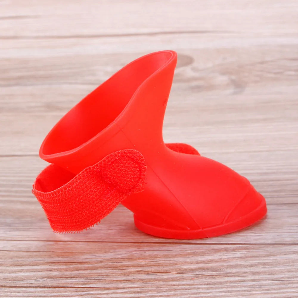 4PCS/SET Dog Boots for Small Dogs   Pet Dog Shoes Waterproof Pet Rain Shoes for Dog Puppy Rubber Boots Durable Shoes