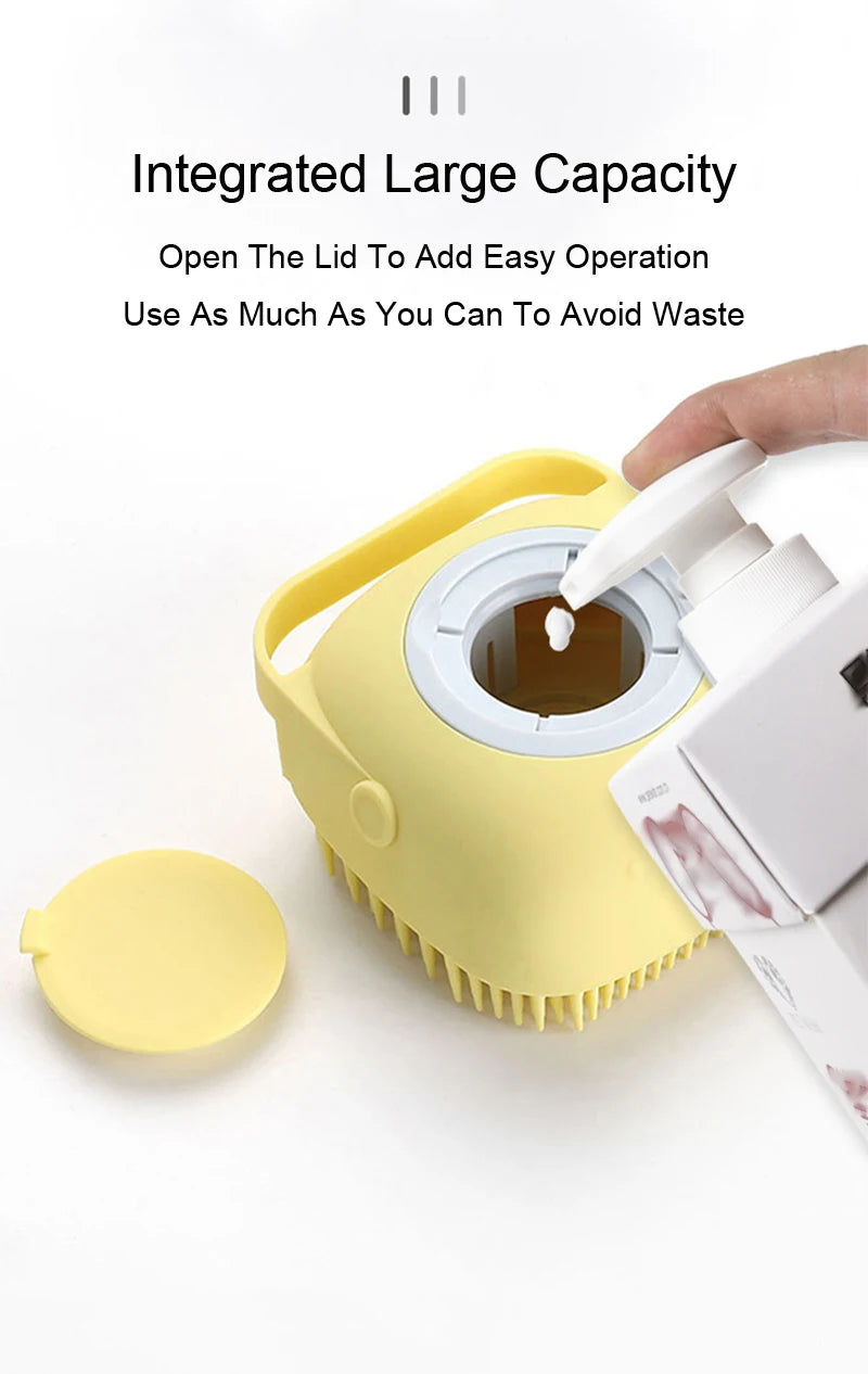 Pet Bathing Brush Soft Silicone Massager Shower Gel Bathing Brush Clean Tools Comb Dog Cat Cleaning Grooming Supplies