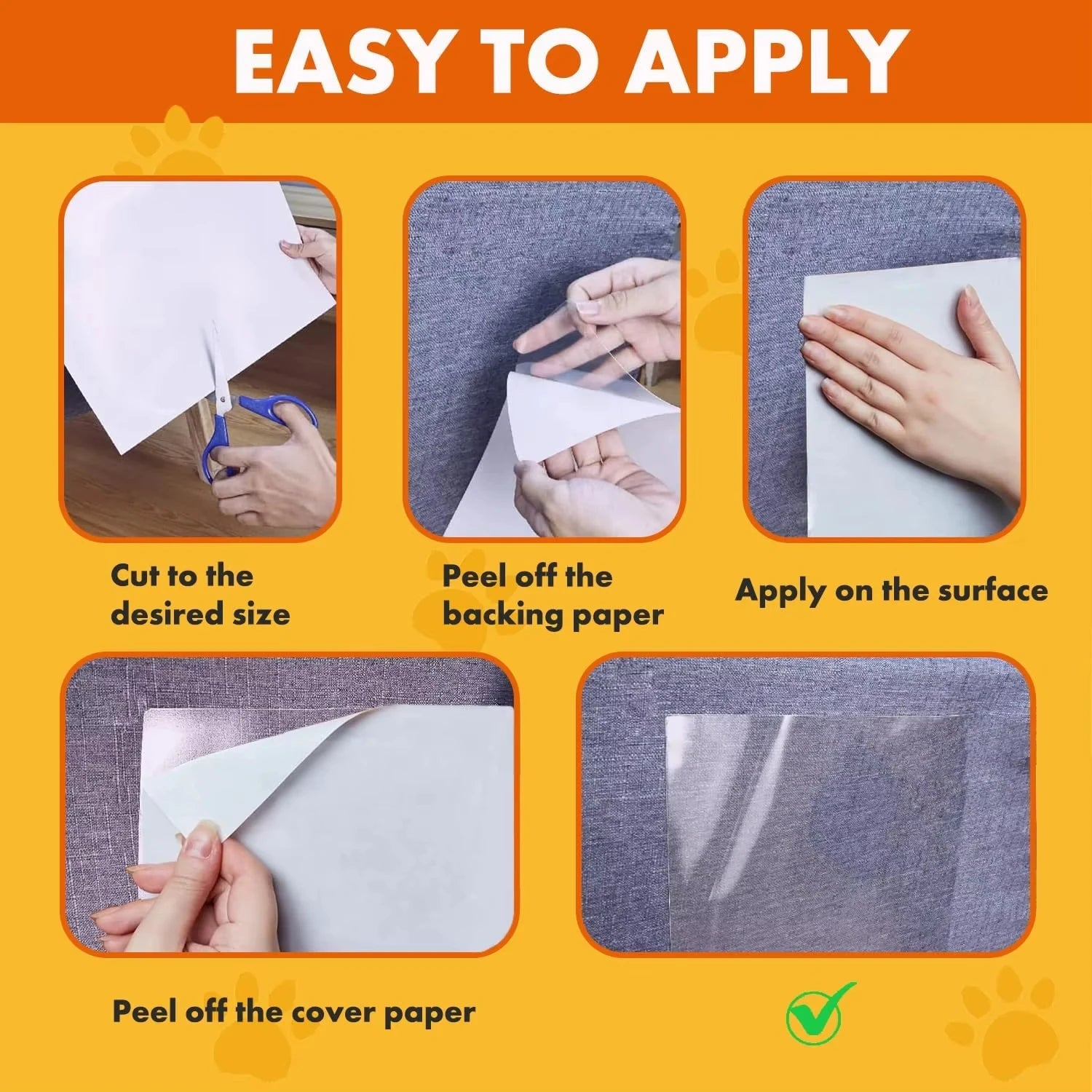 Cat Scratch Deterrent Tape Furniture Protectors From Cats Transparent Self-Adhesive Pet Training Tape for Sofa Furniture Sticker