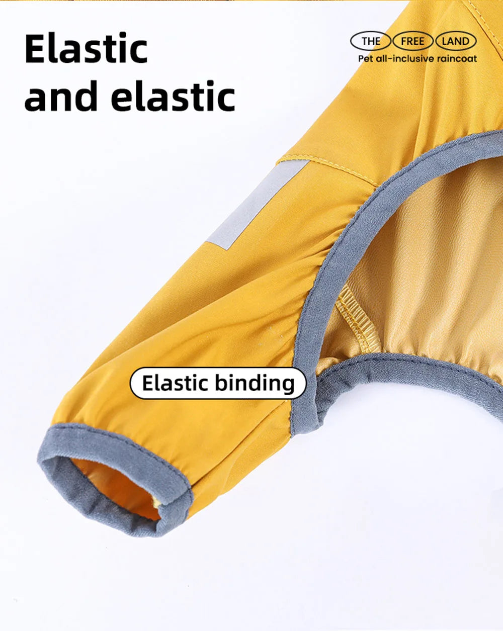 Dog Raincoat Waterproof Dog Rain Jacket with Hood Reflective Dog Rain Coat with Leash Hole Lightweight Waterproof Puppy Clothes