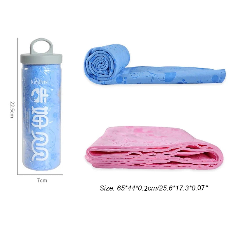 Quick-Dry Synthetic Deerskin Pet Bath Towel - Super Absorbent, Lint-Free, Soft & Includes Storage Bucket