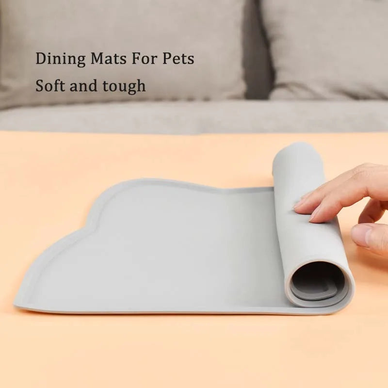 Pet Silicone Placemat Solid Color Feeding Drinking Mat Leak Proof Food Pads For Cats Easy Cleaning Durable Pet Accessories