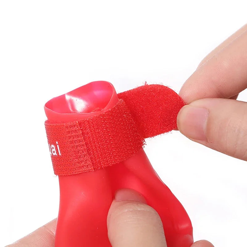 4Pc/Set Pet WaterProof Rainshoe Anti-slip Rubber Boots for Chihuahua Outdoor Footwear Socks Dog Ankle Boots Pet Accessories