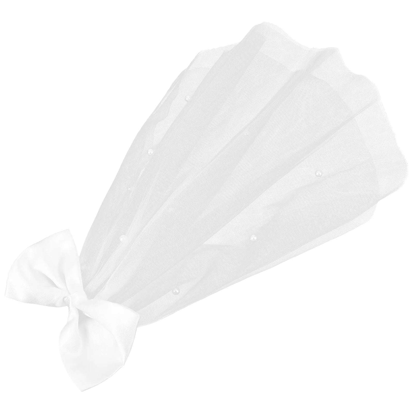 Elegant Gauze Bow Veil Pet Butterfly Ribbon Headwear Dog Bride Wedding Headdress Soft Comfortable Accessory For Party