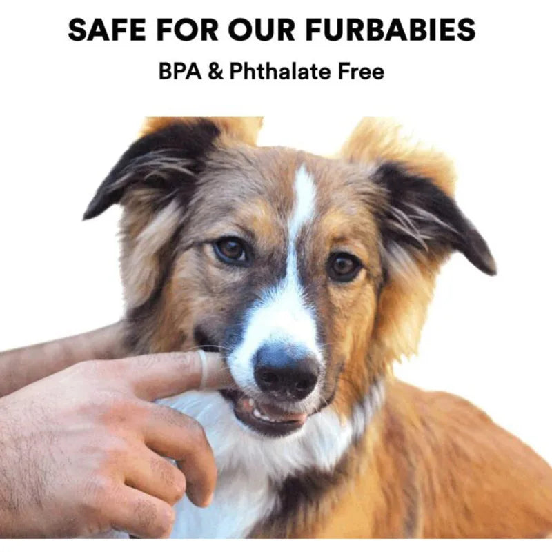 Pet Finger Toothbrush Dog Super Soft Teeth Cleaning Bad Breath Care Nontoxic Silicone Tooth Brush Tool Dog Cat Cleaning Supplies