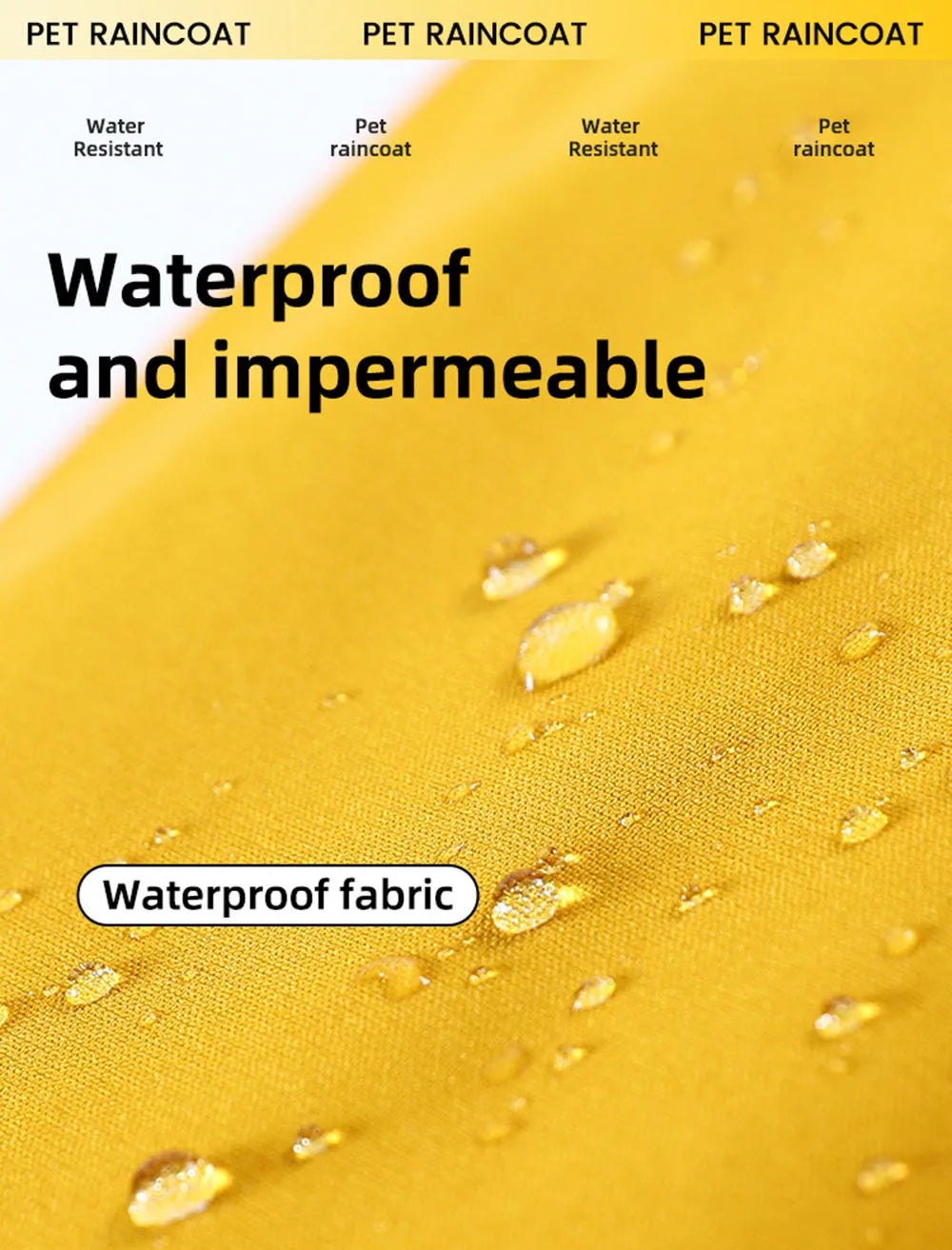 Dog Raincoat Waterproof Dog Rain Jacket with Hood Reflective Dog Rain Coat with Leash Hole Lightweight Waterproof Puppy Clothes