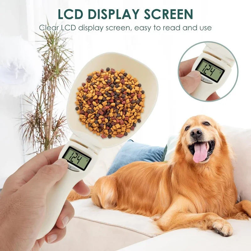 Pet Food Scale LCD Electronic Precision Weighing Tool Dog Cat Feeding Food Measuring Spoon Digital Display Kitchen Scale